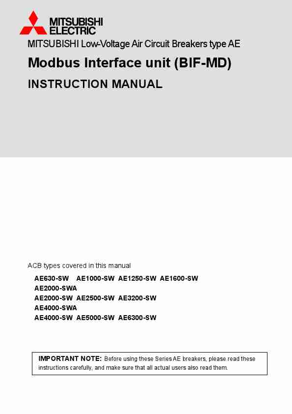 MITSUBISHI ELECTRIC AE1000-SW-page_pdf